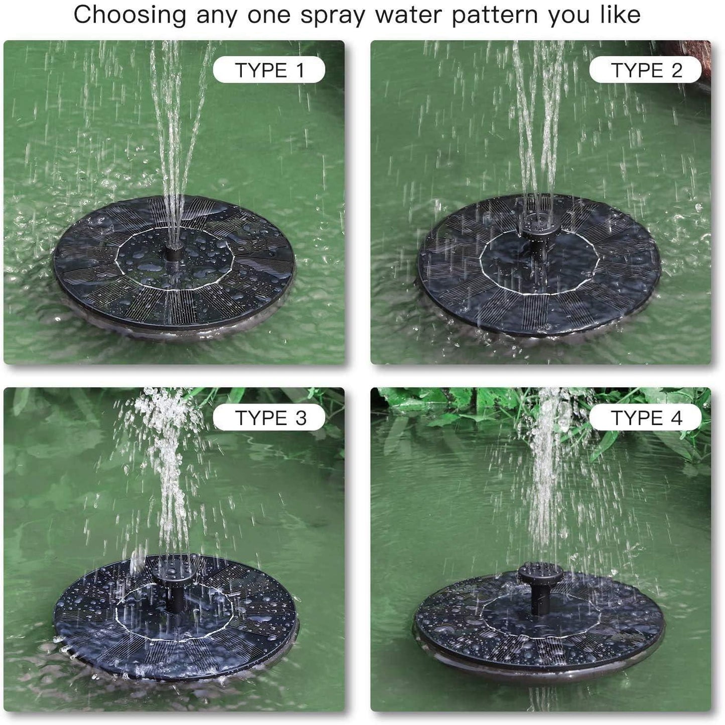 Fountain Solar Power Floating Water Pump for Pool Pond Garden and Patio Plants
