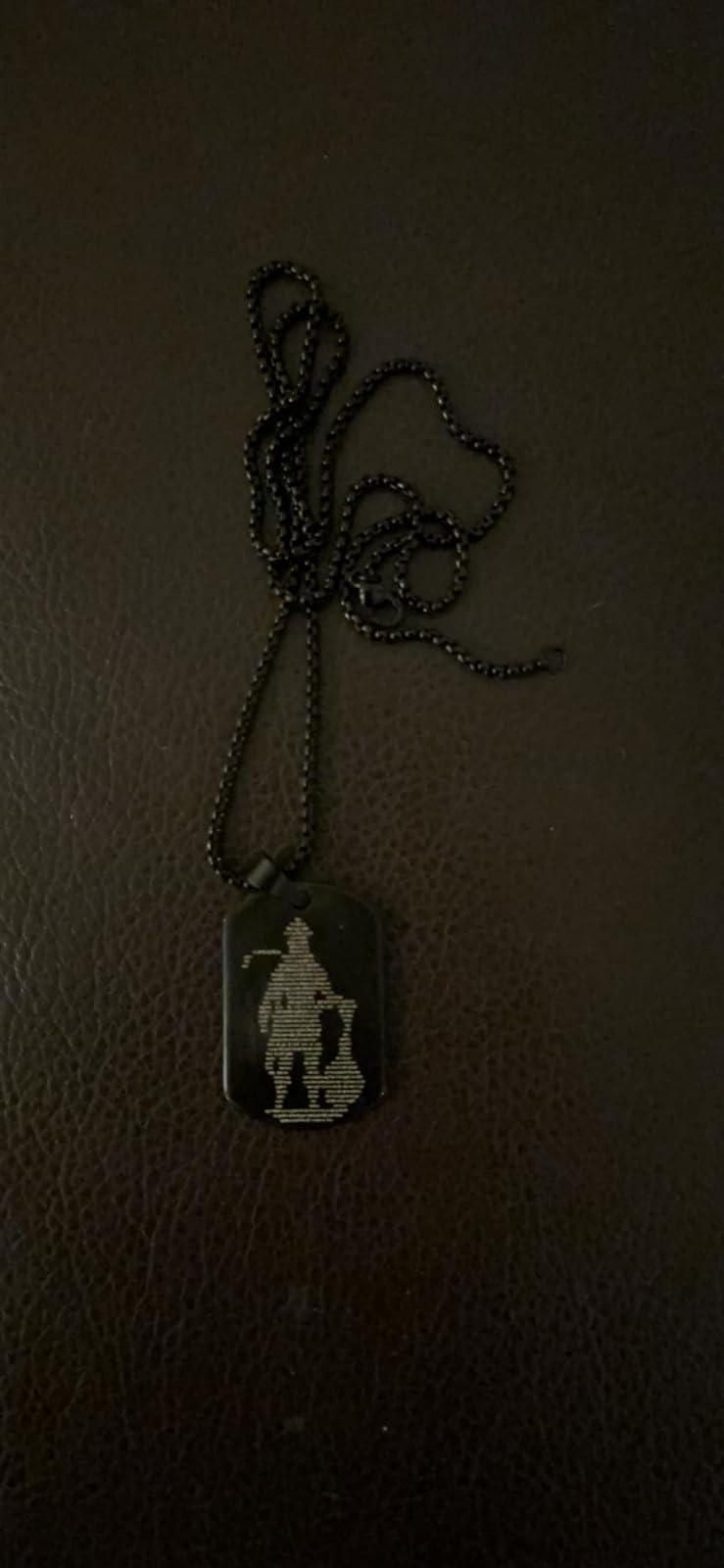 Hanuman Chalisa MicroCarved Tag Necklace