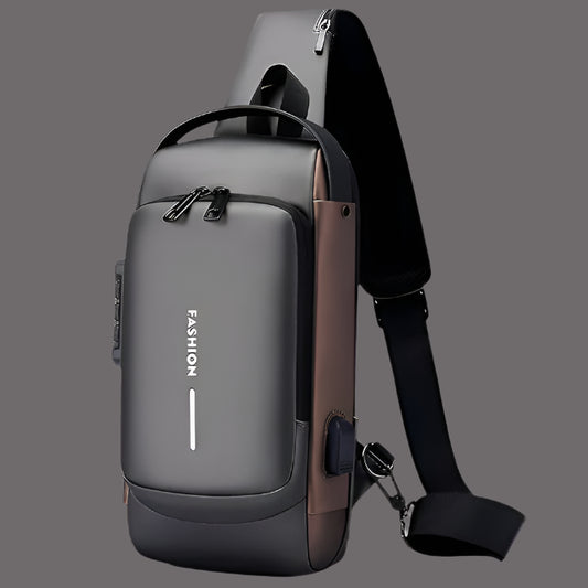 Crossbody Sling Bag for Men Women,with Waterproof and USB Charging