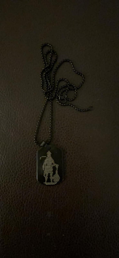 Hanuman Chalisa MicroCarved Tag Necklace