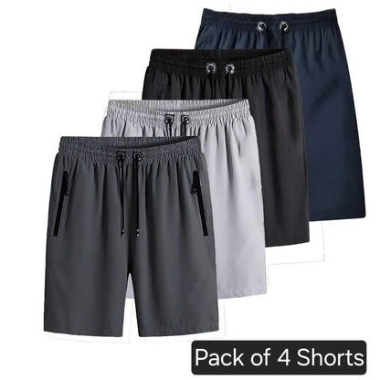 Men's Stretchable Cotton Shorts (Combo of 4)